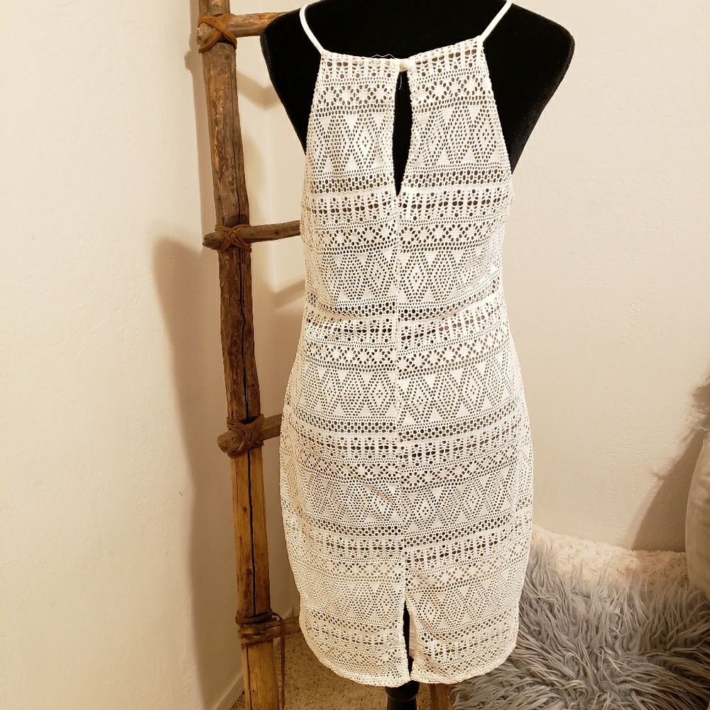 5/$25 🌵Poetry Laser Cut Lace Halter Dress - Picture 3 of 4